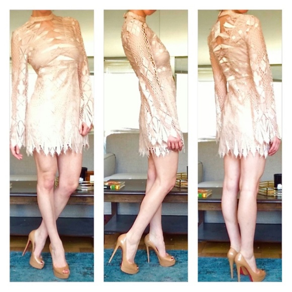 NWT Free People Art Deco Mesh Mini Dress - Picture 6 of 8